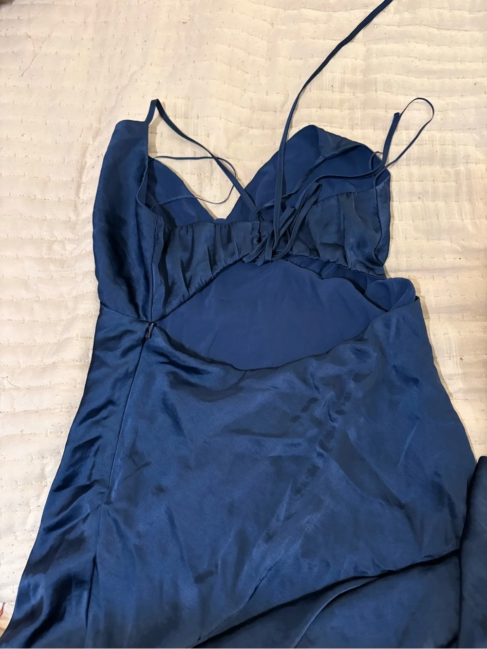 Abercrombie & Fitch Navy V-Neck Maxi Slip Dress